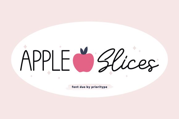 Apple Slices Script Font for Handmade & Printable Creators