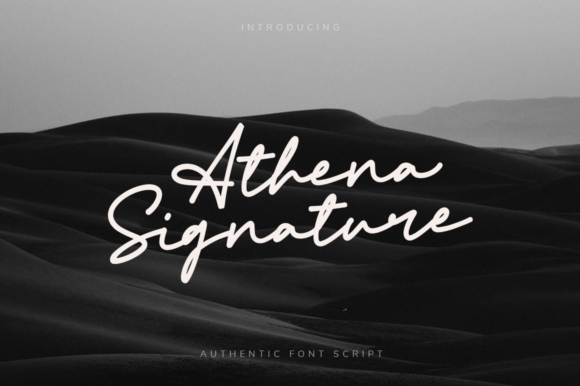 Athena Signature Script Font for Elegant Campaign Design