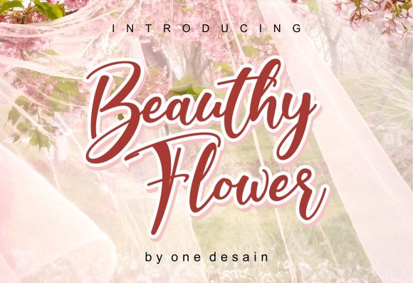 Beauthy Flower Font for Romantic Branding & Wedding Invitations