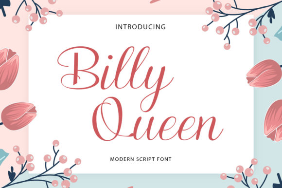 Billy Queen: A Romantic Script Handwritten Font for Editorial Warmth