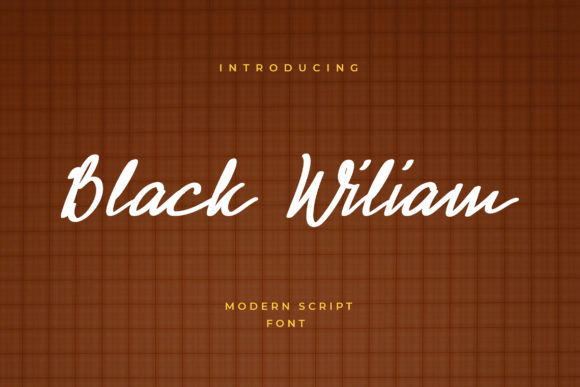 Black Wiliam: A Simple Cursive Script Font for Editorial Warmth