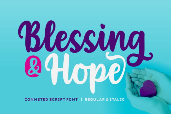 Blessing Hope Script Handwritten Font for Playful Brand Campaigns