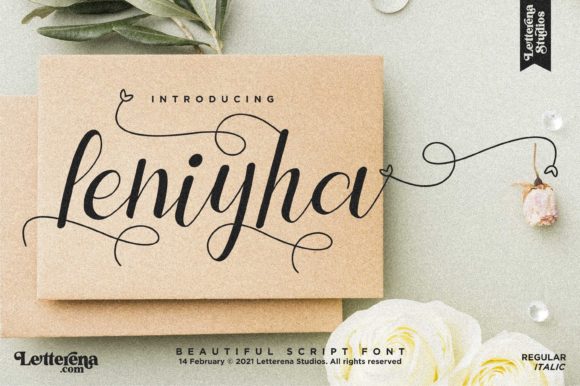 Leniyha Script Font for Elegant Handmade Products