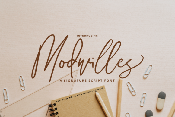 Modwilles: A Thin, Fashionable Script Font for Digital Branding