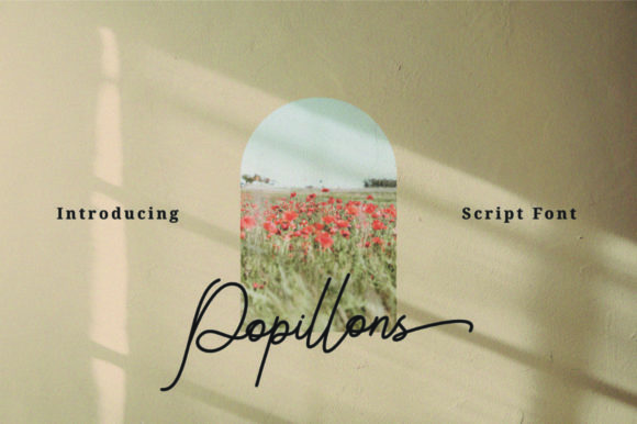 Popillons Script Font for Handmade Labels & Elegant Printables