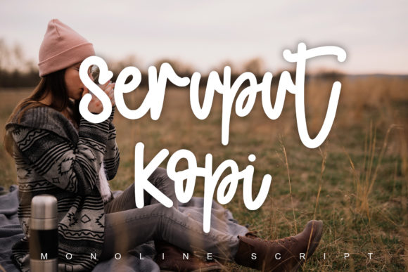 Seruput Kopi: A Script Handwritten Font for Elegant Campaign Messaging