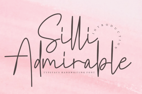 Silli Admirable Script Font for Editorial Design