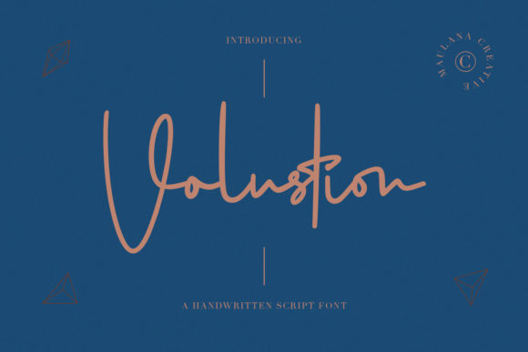 Volustion Script Font for Handmade & Printable Creators