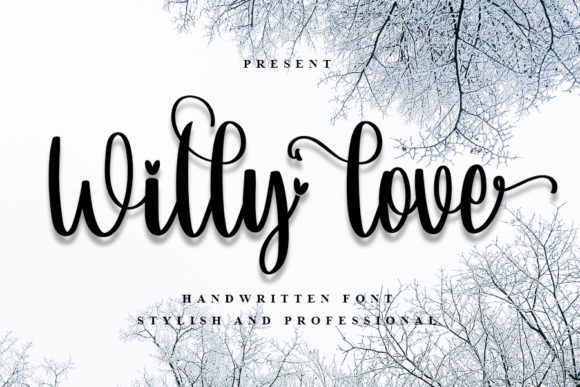 Willy Love Script Font for Luxury Branding